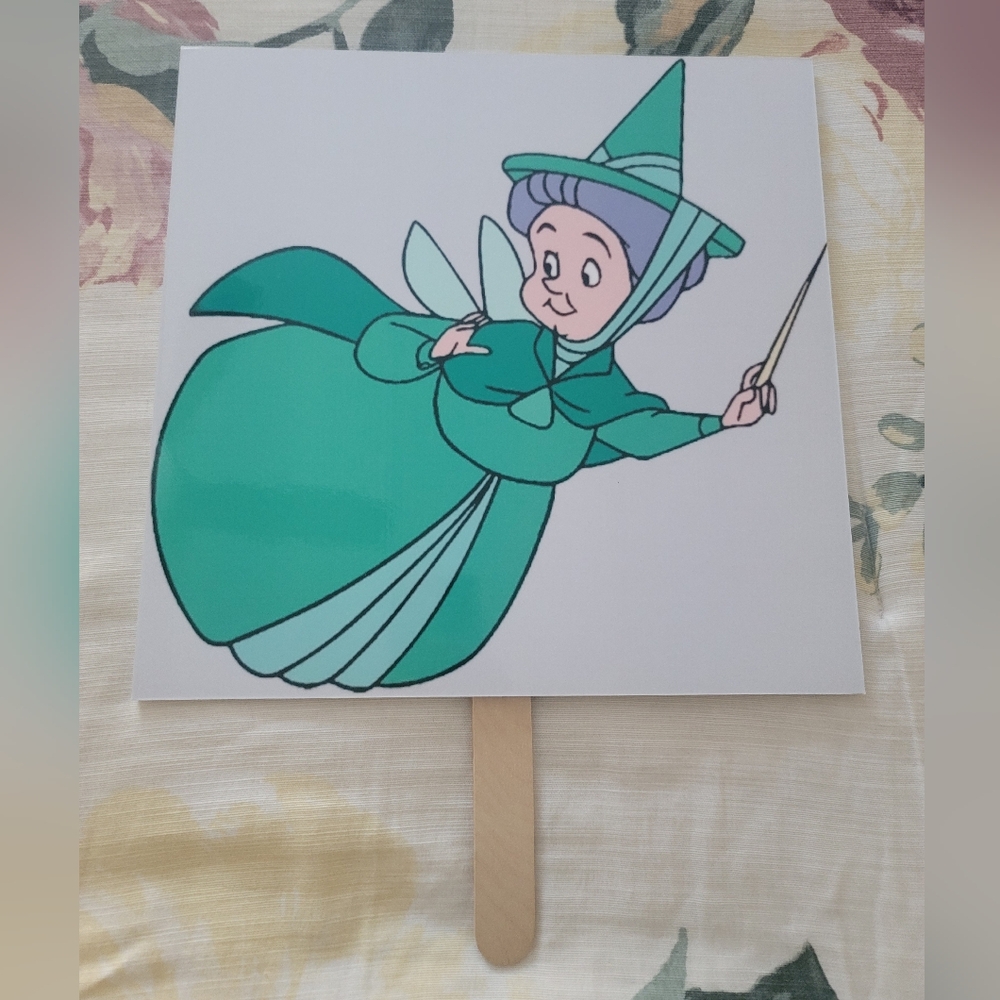 Sleeping Beauty fairy godmother inspired foam board sign / costume prop 💚